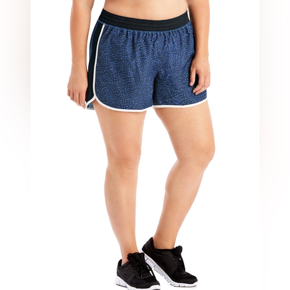 Just My Size by Hanes Women's Active Blue Athletic Shorts - Picture 3 of 4